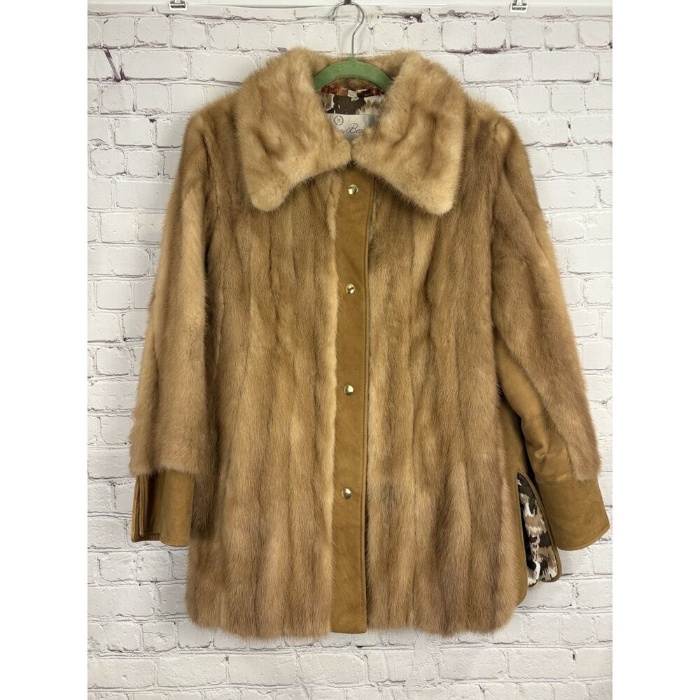 Vintage Mink Fur And Suede Coat – Furs by Baum Cleveland OH L? See Measurements